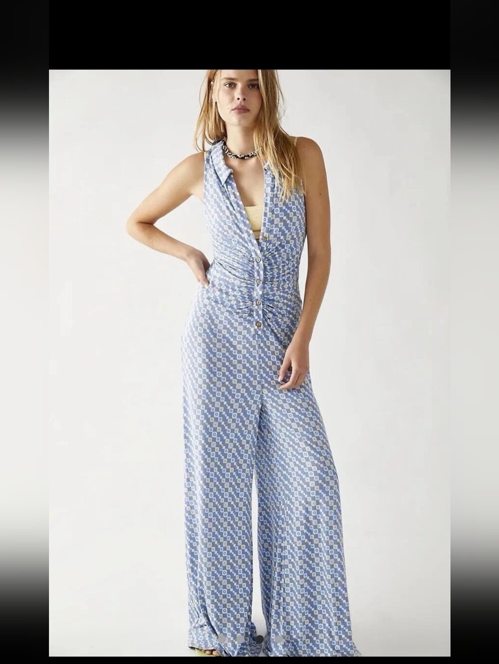 NWT Free People Shayla Halter Jumpsuit SZ L
